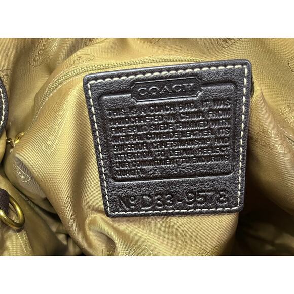 Vintage Coach 9578 Suede Crossbody Flap Bag - Picture 11 of 12